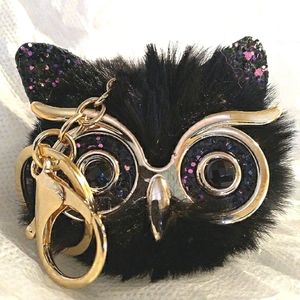 Fluffy Owl  Keychain